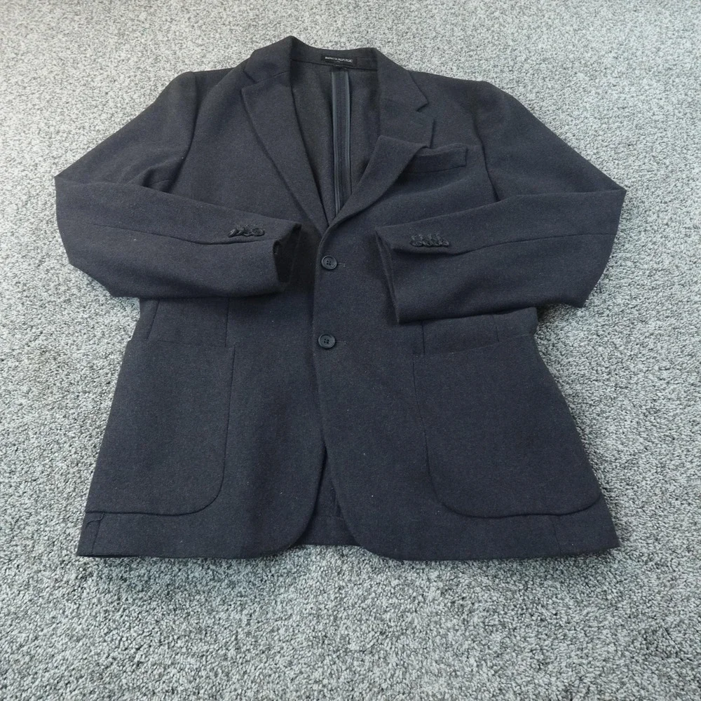 Banana‎ Republic Blazer Mens 40R Gray Wool Blend Button Sport Coat Suit Jacket